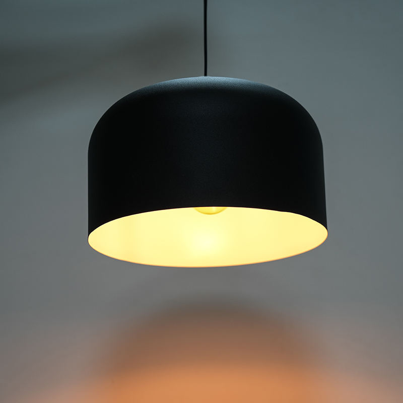 Vintage Black Metal Dome csillár