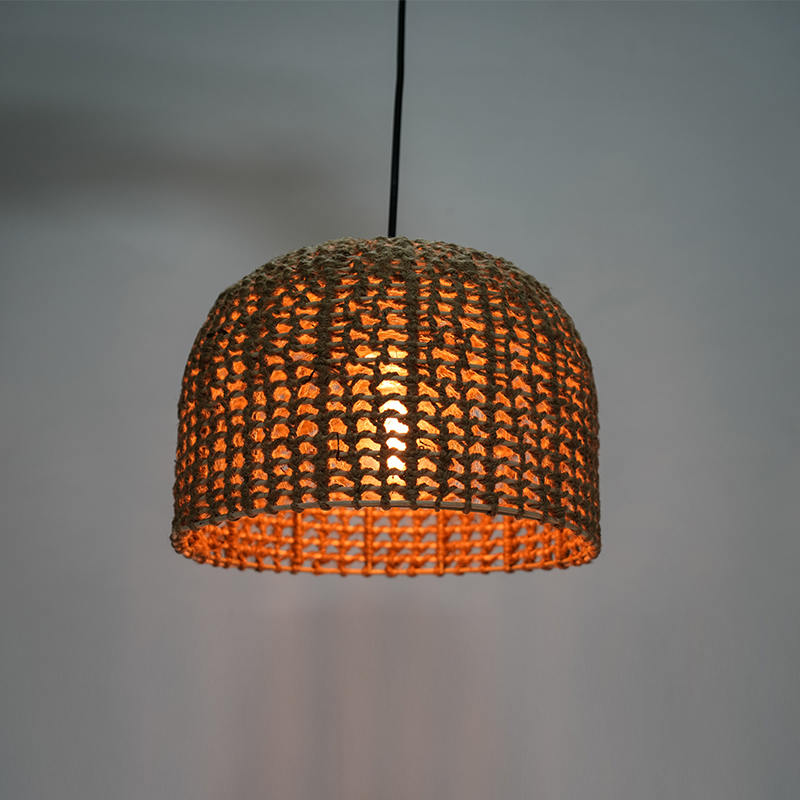 Rattan Retro Hotel és B&B csillár (kenderkötél szövése)